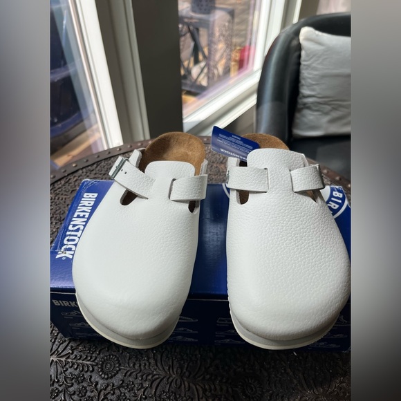 BIRKENSTOCK BOSTON BS SUPER GRIP CLOGS IN WHITE 36 5 - Picture 9 of 11